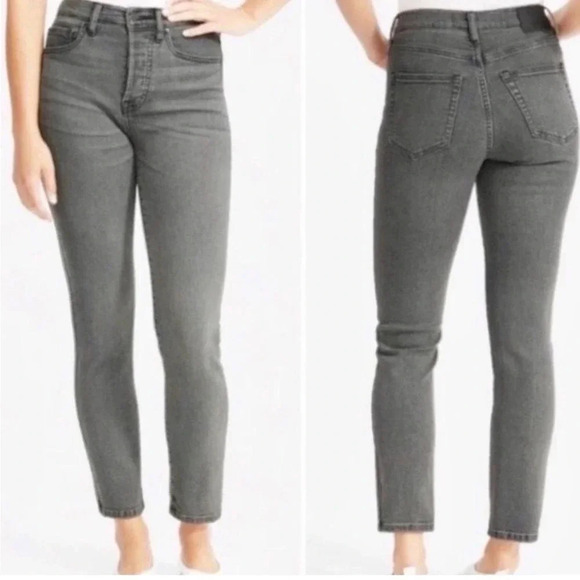 Everlane Grey High Rise Ankle Jeans Size 28 - Picture 1 of 10